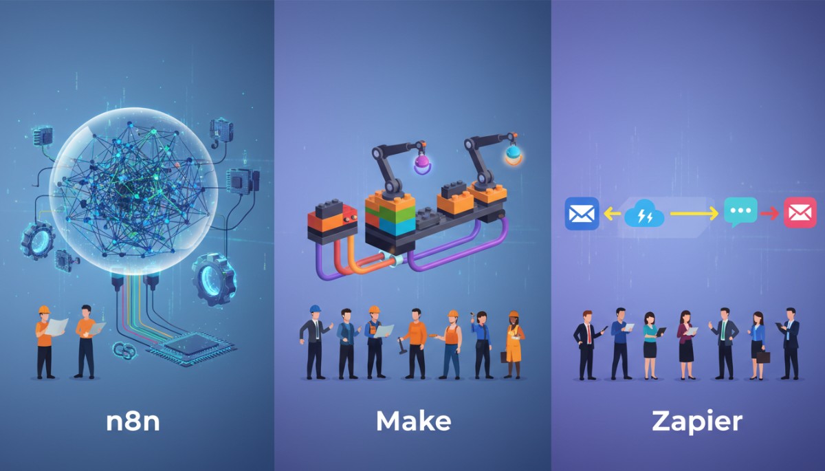 השוואה מעמיקה בין n8n, Make ו-Zapier: שלושת הכלים המובילים לאוטומציה חכמה